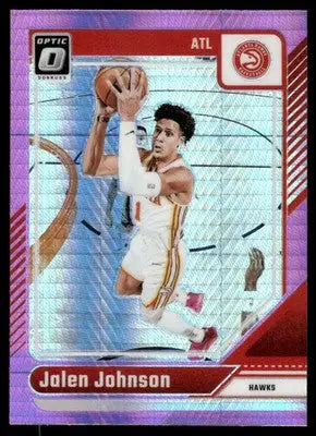 2025 Panini Donruss Optic Basketball Jalen Johnson #79 Pink Hyper Basketball - Basketball Card Single