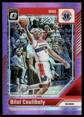 2025 Panini Donruss Optic Bilal Coulibaly #63 Pink Hyper Basketball - Basketball Card Single