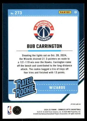 2025 Panini Donruss Optic Bub Carrington #273 Pink Hyper Basketball - Basketball Card Single