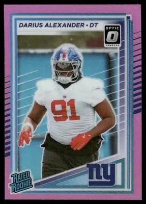2025 Panini Donruss Optic Darius Alexander #379 Pink Football - Football Card Single