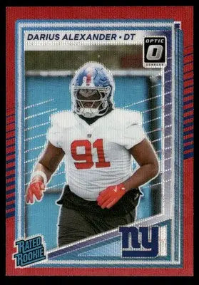 2025 Panini Donruss Optic Darius Alexander #379 Red Football - Football Card Single