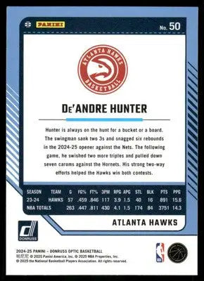 2025 Panini Donruss Optic De’Andre Hunter #50 Basketball - Basketball Card Single