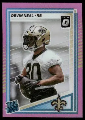 2025 Panini Donruss Optic Devin Neal #359 Pink Football - Football Card Single