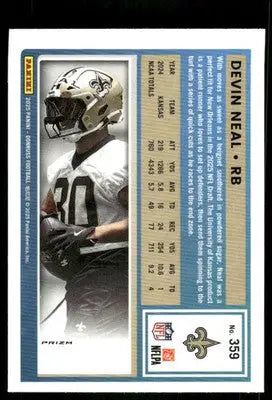 2025 Panini Donruss Optic Devin Neal #359 Red Football - Football Card Single