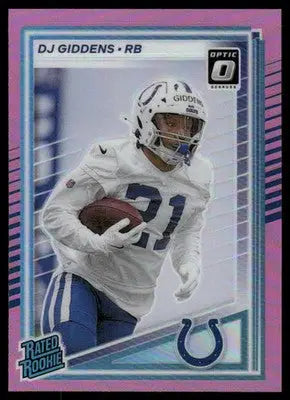 2025 Panini Donruss Optic DJ Giddens #364 Pink Football - Football Card Single