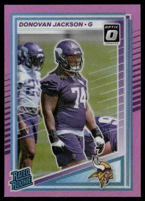 2025 Panini Donruss Optic Donovan Jackson #381 Pink Football - Football Card Single