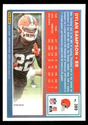 2025 Panini Donruss Optic Dylan Sampson #389 Pink Football - Football Card Single