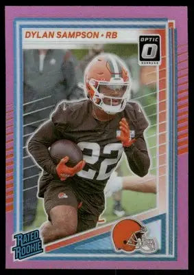 2025 Panini Donruss Optic Dylan Sampson #389 Pink Football - Football Card Single