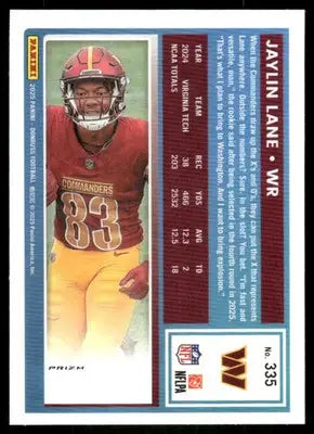2025 Panini Donruss Optic Football Jaylin Lane #335 Football - Football Card Single