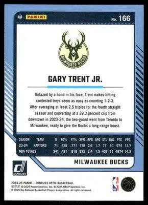 2025 Panini Donruss Optic Gary Trent Jr. #166 Basketball - Basketball Card Single