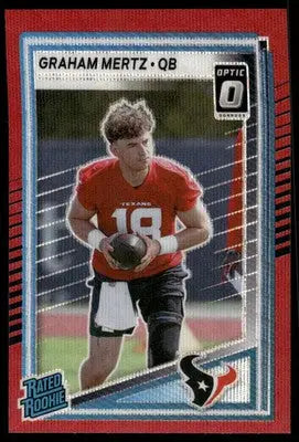 2025 Panini Donruss Optic Graham Mertz #347 Red Football - Football Card Single
