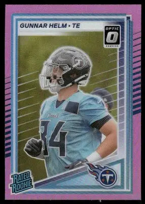 2025 Panini Donruss Optic Gunnar Helm #371 Pink Football - Football Card Single