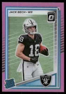 2025 Panini Donruss Optic Jack Bech #320 Pink Football - Football Card Single
