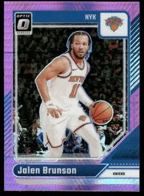2025 Panini Donruss Optic Jalen Brunson #78 Pink Hyper Basketball - Basketball Card Single