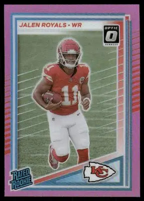 2025 Panini Donruss Optic Jalen Royals #321 Pink Football - Football Card Single