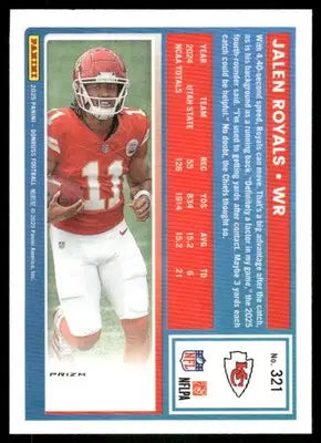 2025 Panini Donruss Optic Jalen Royals #321 Pink Football - Football Card Single