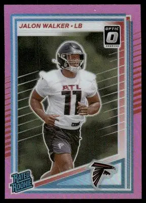 2025 Panini Donruss Optic Jalon Walker #344 Pink Football - Football Card Single