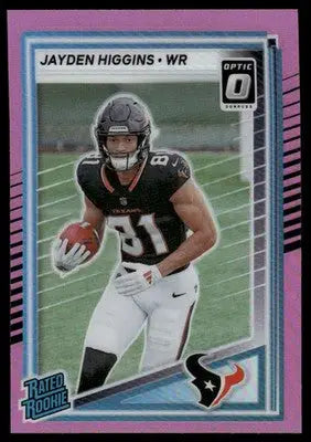 2025 Panini Donruss Optic Jayden Higgins #334 Pink Football - Football Card Single