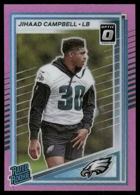 2025 Panini Donruss Optic Jihaad Campbell #343 Pink Football - Football Card Single