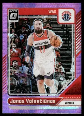 2025 Panini Donruss Optic Jonas Valančiūnas #21 Pink Hyper Basketball - Basketball Card Single