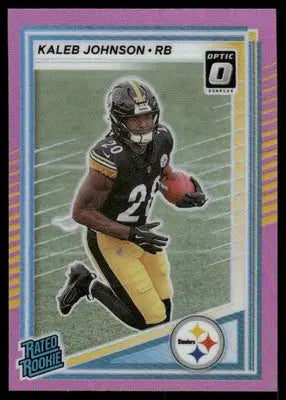 2025 Panini Donruss Optic Kaleb Johnson #322 Holo Pink Football - Football Card Single