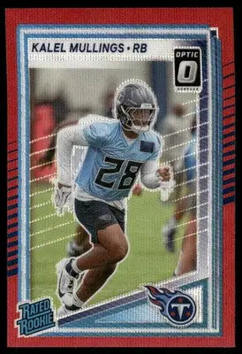 2025 Panini Donruss Optic Kalel Mullings #378 Red Football - Football Card Single