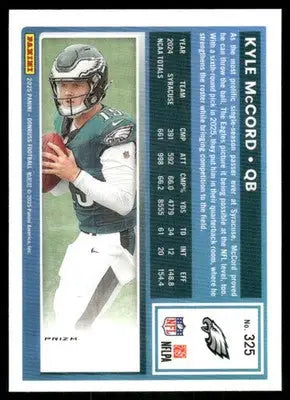 2025 Panini Donruss Optic Kyle McCord #325 Pink Football - Football Card Single