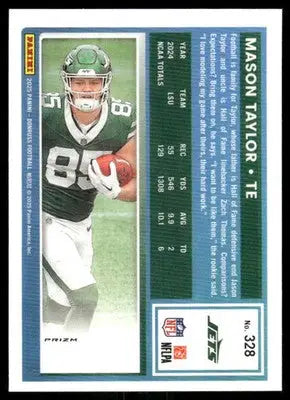 2025 Panini Donruss Optic Mason Taylor #328 Pink Football - Football Card Single