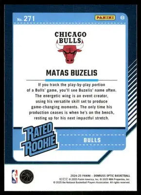 2025 Panini Donruss Optic Matas Buzelis #271 Basketball - Basketball Card Single