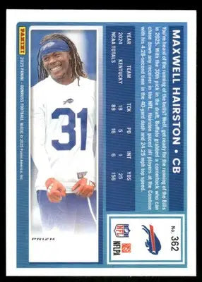 2025 Panini Donruss Optic Maxwell Hairston #362 Pink Football - Football Card Single