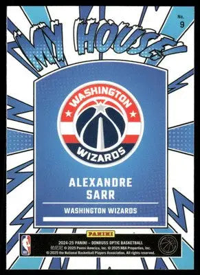 2025 Panini Donruss Optic My House! Alexandre Sarr #9 RC Basketball - Basketball Card Single