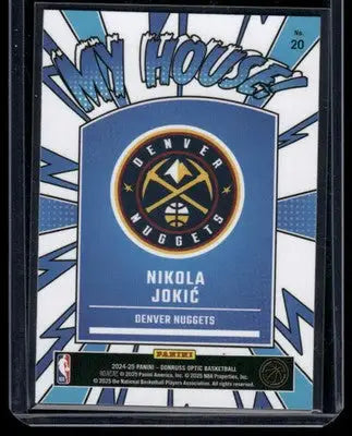 2025 Panini Donruss Optic My House! Nikola Jokić #20 Basketball - Basketball Card Single