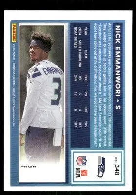 2025 Panini Donruss Optic Nick Emmanwori #348 Pink Football - Football Card Single