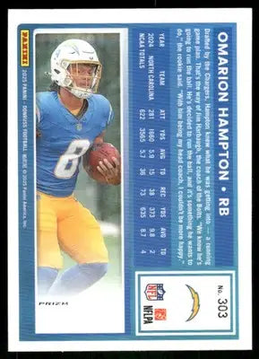 2025 Panini Donruss Optic Omarion Hampton #303 Pink Football - Football Card Single