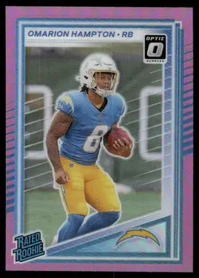 2025 Panini Donruss Optic Omarion Hampton #303 Pink Football - Football Card Single