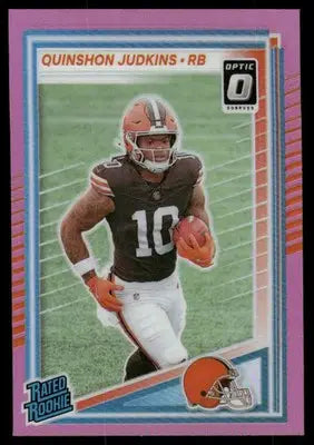 2025 Panini Donruss Optic Quinshon Judkins #330 Pink Football - Football Card Single