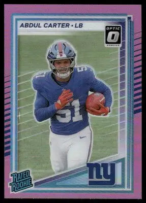 2025 Panini Donruss Optic Rated Rookie Abdul Carter #315 Pink Football - Football Card Single