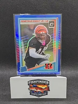 2025 Panini Donruss Optic - Rated Rookie Demetrius Knight Jr. #296 Blue Hyper... - Football Card Single