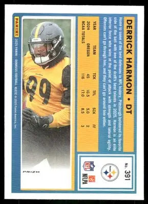 2025 Panini Donruss Optic Rated Rookie Derrick Harmon #391 Pink Football - Football Card Single
