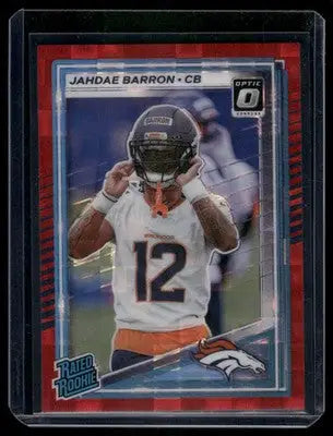 2025 Panini Donruss Optic Rated Rookie Jahdae Barron #365 Red Football