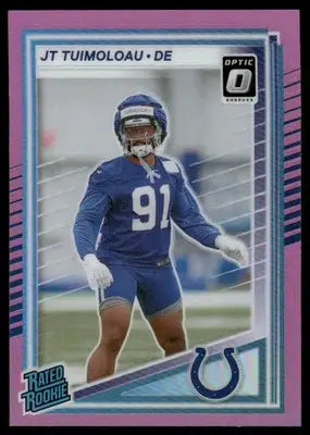 2025 Panini Donruss Optic Rated Rookie JT Tuimoloau #398 Pink Football - Football Card Single