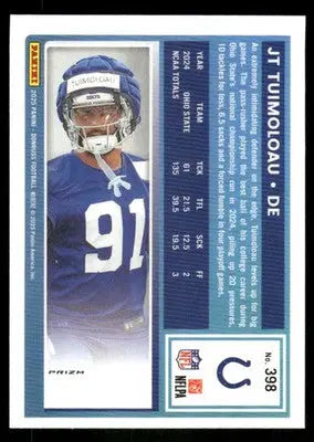 2025 Panini Donruss Optic Rated Rookie JT Tuimoloau #398 Pink Football - Football Card Single