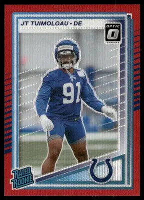 2025 Panini Donruss Optic Rated Rookie JT Tuimoloau #398 Red Football - Football Card Single