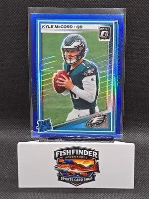 2025 Panini Donruss Optic - Rated Rookie Kyle McCord #283 Blue Hyper Prizm (RC) - Football Card Single