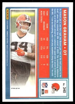 2025 Panini Donruss Optic Rated Rookie Mason Graham #340 Pink Football - Football Card Single