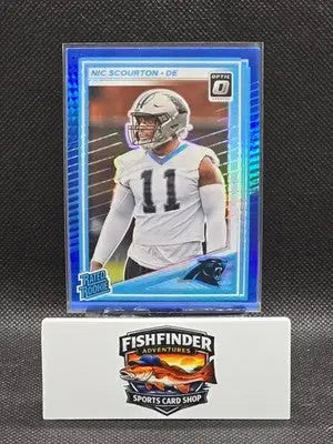 2025 Panini Donruss Optic - Rated Rookie Nic Scourton #270 Blue Hyper Prizm (RC) - Football Card Single