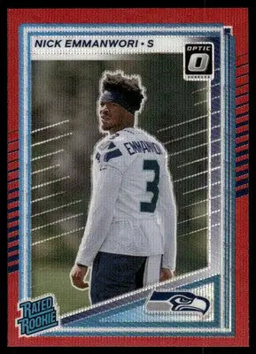 2025 Panini Donruss Optic Rated Rookie Nick Emmanwori #348 Red Football - Football Card Single