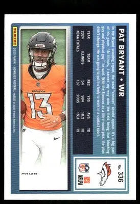 2025 Panini Donruss Optic Rated Rookie Pat Bryant #336 Red Football - Football Card Single