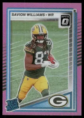 2025 Panini Donruss Optic Rated Rookie Savion Williams #318 Pink Football - Football Card Single