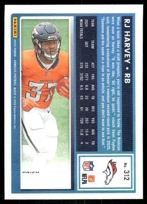 2025 Panini Donruss Optic RJ Harvey #312 Purple Football - Football Card Single